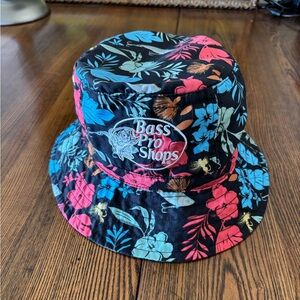 Bass Pro Shops Men’s Tropical Bucket Hat - Black and Blue